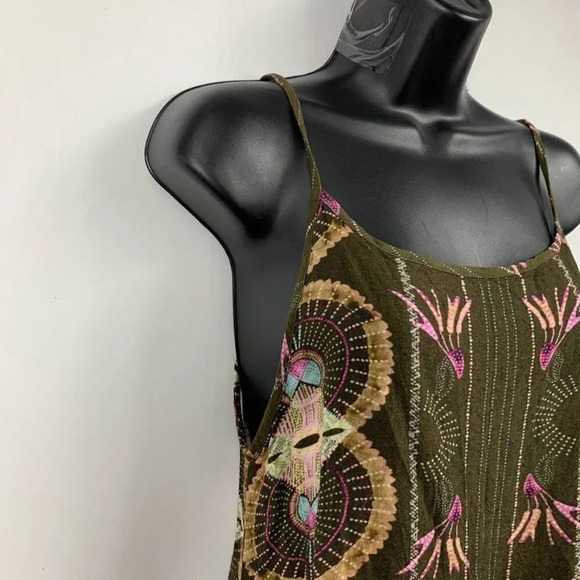 Cleobella Women's Kate Adjustable Strap Boho Print Fringe Dress Size L - Picture 5 of 14